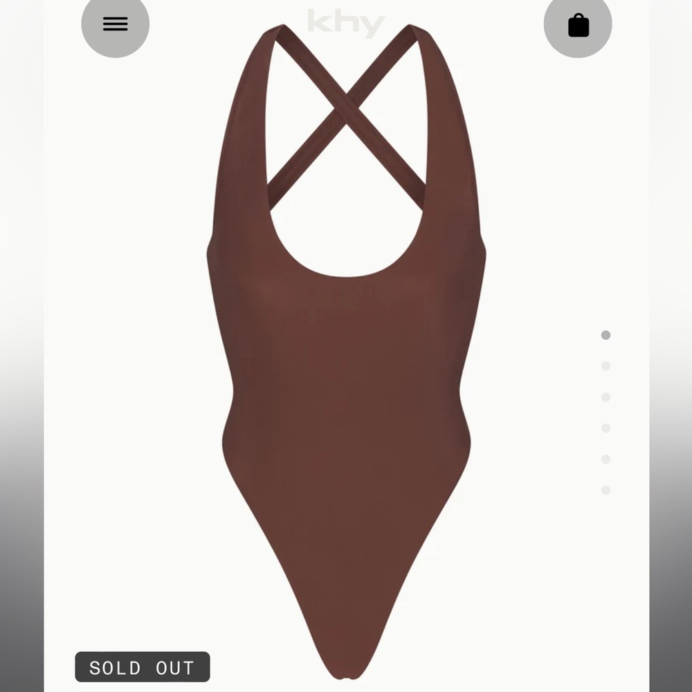 Khy - Crossback One Piece - Chocolate - size: L